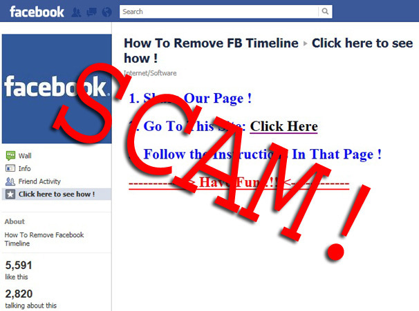 Scam Remove Timeline Facebook